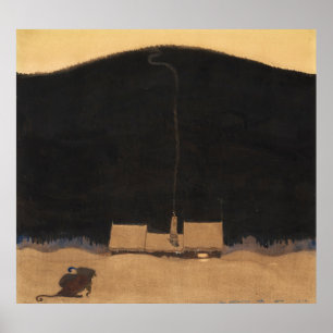 John Bauer Het huisje aan de voet van de berg Poster