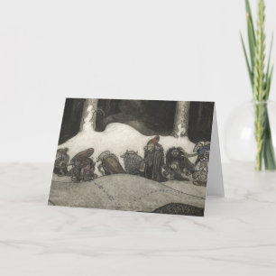 John Bauer - in de Kerstnacht Feestdagen Kaart