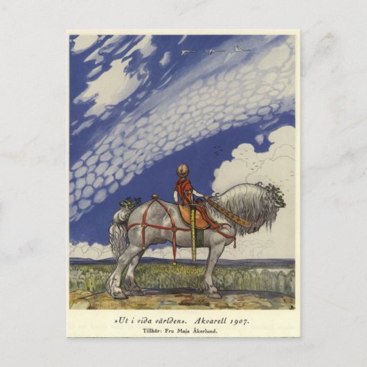 John Bauer - Into the wide world Briefkaart (Voorkant)