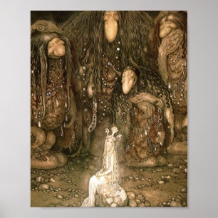 John Bauer - Kijk naar hun trollenmoeder die zei: Poster