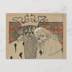 John Bauer, Linda Gull och den gamle, 1905 Briefkaart