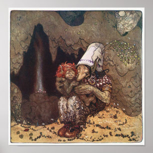 John Bauer - Moeder Love - Troll Poster