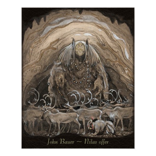 John Bauer Nilas-aanbieding CC0499 Perfect Poster (Voorkant)