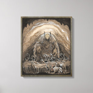 John Bauer Nilas-aanbieding CC0500 Canvas Afdruk