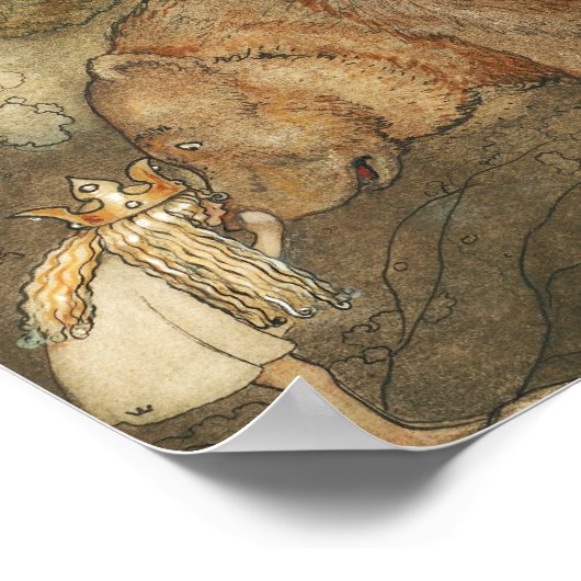 John Bauer - Poor Little Basse Poster (Hoek)