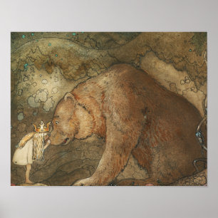 John Bauer - Poor Little Basse Poster