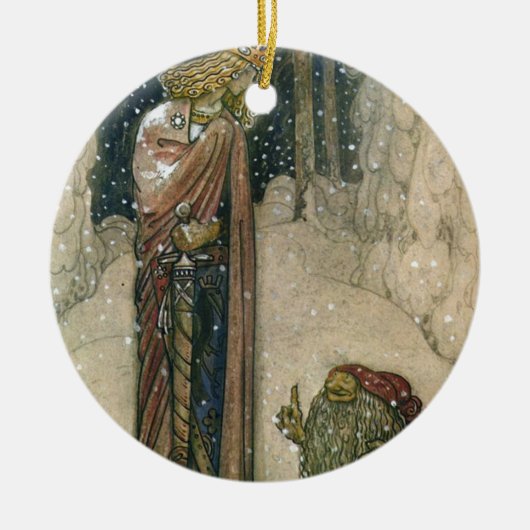 John Bauer - Princess and Troll Keramisch Ornament (Voorkant)
