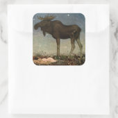 John Bauer - Skutt door Tuvstarr 1913 Vierkante Sticker (Tas)