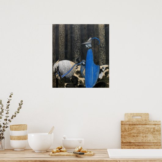 John Bauer The Blue Cloak Circa 1913  kunst Poster (Keuken)