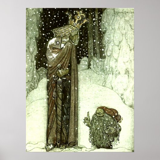 John Bauer The Princess and the Troll Poster (Voorkant)