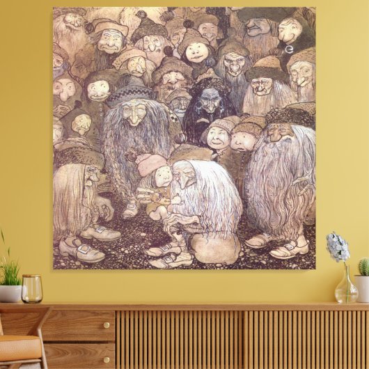 John Bauer Troll Art Canvas Afdruk (Insitu (Woonkamer))