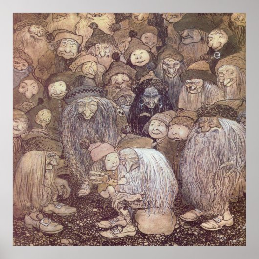 John Bauer Troll Art Poster (Voorkant)