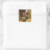 John Bauer - Trolls Vierkante Sticker (Tas)