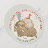 John Bauer Yule chèvre Julbocken carte de Noël (Devant / Derrière)