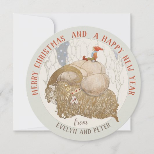 John Bauer Yule chèvre Julbocken carte de Noël (Devant)