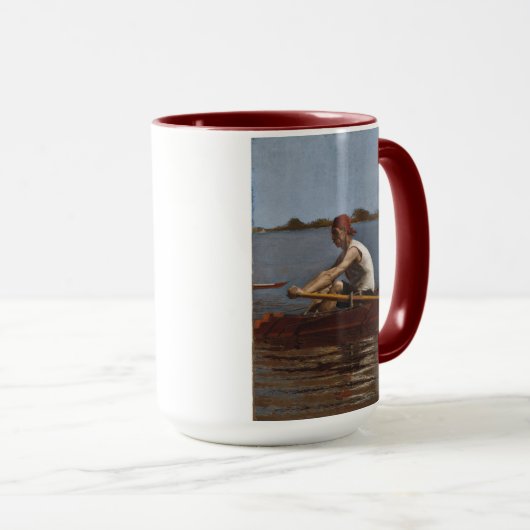 John Biglin in een Single Scull Mok (Voorkant rechts)