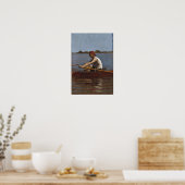 John Biglin in een Single Scull Poster (Keuken)