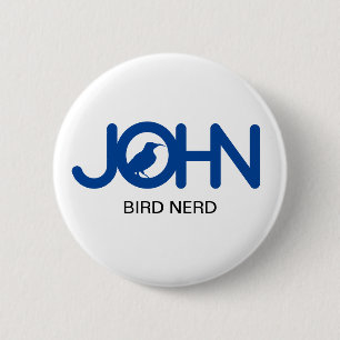 John Bird Nerd Ronde Button 5,7 Cm
