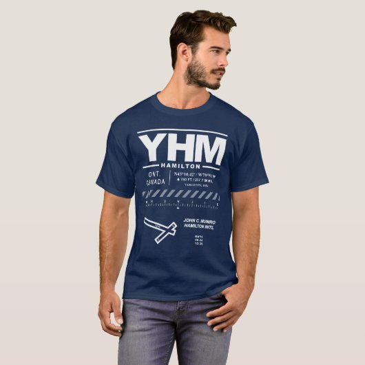 John C. Munro Hamilton Intl Airport YHM T-shirt (Voorkant volledig)