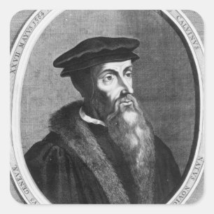John Calvin Vierkante Sticker