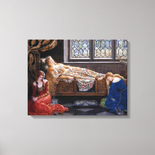 John Collier The Sleeping Beauty Canvas Afdruk