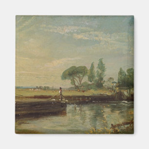John Constable A-schuur onder Flatford Lock, c.1 Magneet