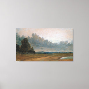 John Constable a Uitzicht uit Hampstead Heath met Canvas Afdruk
