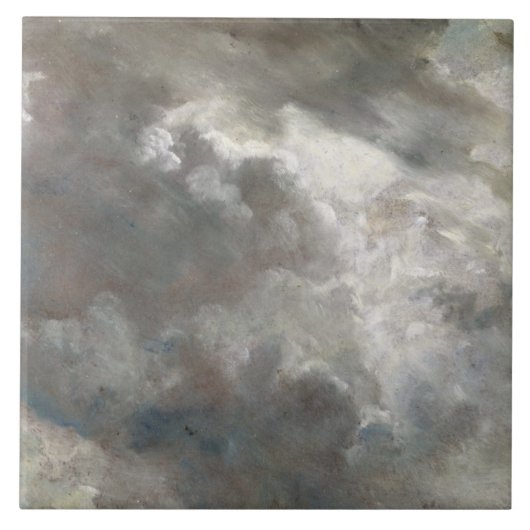 John Constable | Cloud Study, 1821 (olie op papier Tegeltje (Voorkant)
