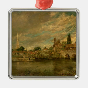 John Constable   De brug van Harnham en Salisbu Metalen Ornament