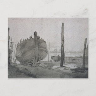 John Constable   De Scene met het vaartuig op de S Briefkaart