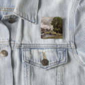 John Constable | Dedham Lock en Mill Vierkante Button 5,1 Cm (In situ)