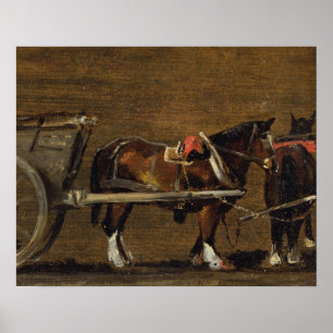 John Constable Een Boerderij met twee paarden in Poster