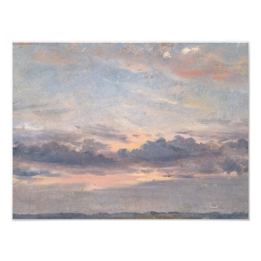 John Constable - Een Cloud Study, Sunset Foto Afdruk (Voorkant)