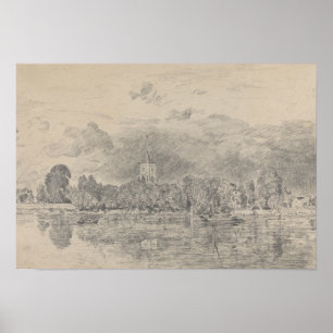 John Constable - Fulham Church Poster