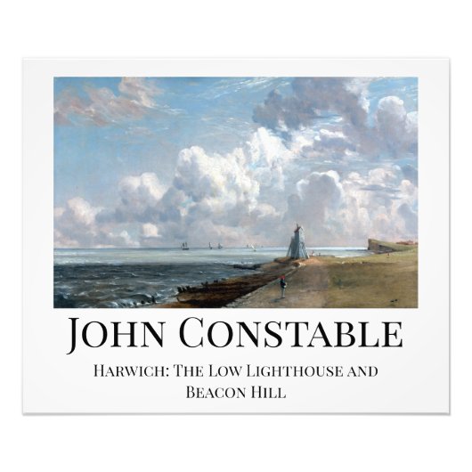 John Constable Harwich The Low Lighthouse Poster (Voorkant)