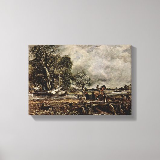 John Constable - Het springende paard Canvas Afdruk (Voorkant)