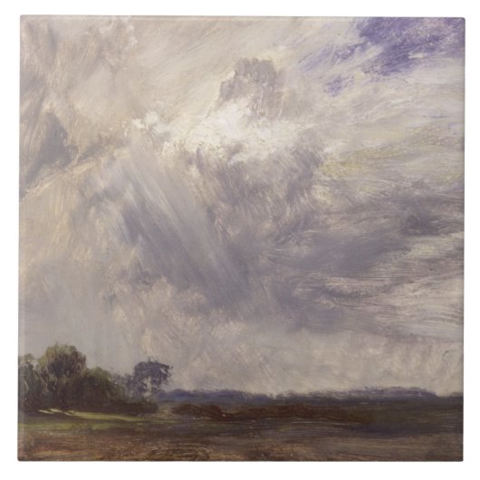John Constable | Landschap met grijze vleugel, c. Tegeltje (Voorkant)
