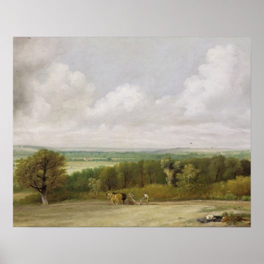 John Constable | Landschap: stromende scène in Suf Poster (Voorkant)
