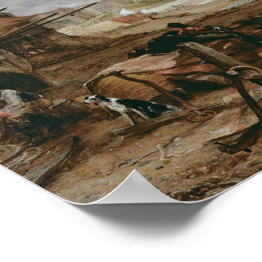 John Constable | Mariene parade en oude kettingpie Poster (Hoek)