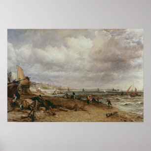 John Constable Mariene parade en oude kettingpie Poster