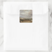 John Constable | Mariene parade en oude kettingpie Vierkante Sticker (Tas)