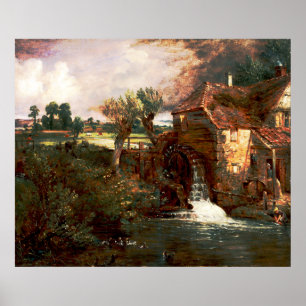 John Constable - Parham Mill (Gewijzigd) Poster