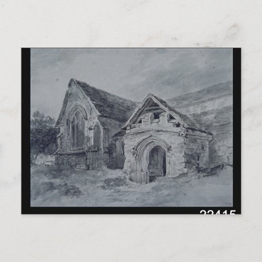 John Constable | Porch en transept van een kerk, c Briefkaart (Voorkant)
