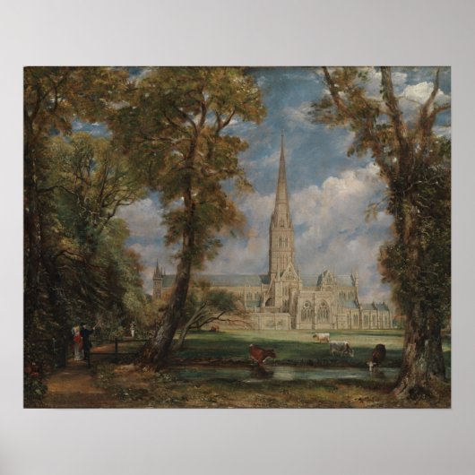 John Constable | Salisbury Cathedraal van de Berg Poster (Voorkant)