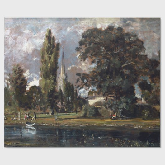 John Constable Salisbury Cathedral en Leadenhall Cadeaupapier (Vlak)