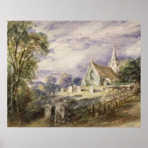 John Constable Stoke Poges Church, 1833 (m/v) Poster