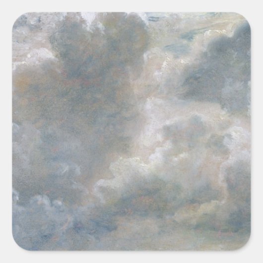 John Constable | Studie van Cumulus Clouds, 1822 ( Vierkante Sticker (Voorkant)