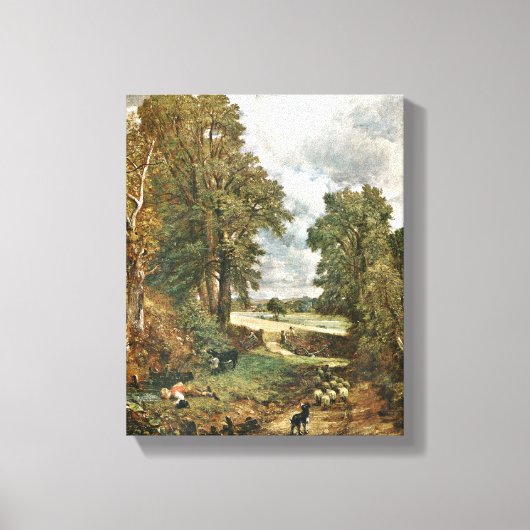 John Constable - The Cornfield Canvas Afdruk (Voorkant)