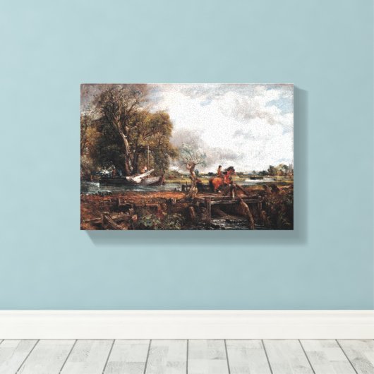  John Constable The Leaping Horse Canvas Afdruk (Insitu (Houten vloer))