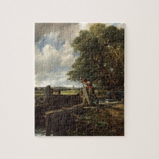 John Constable - The Lock - Landschap van het plat Legpuzzel (Verticaal)
